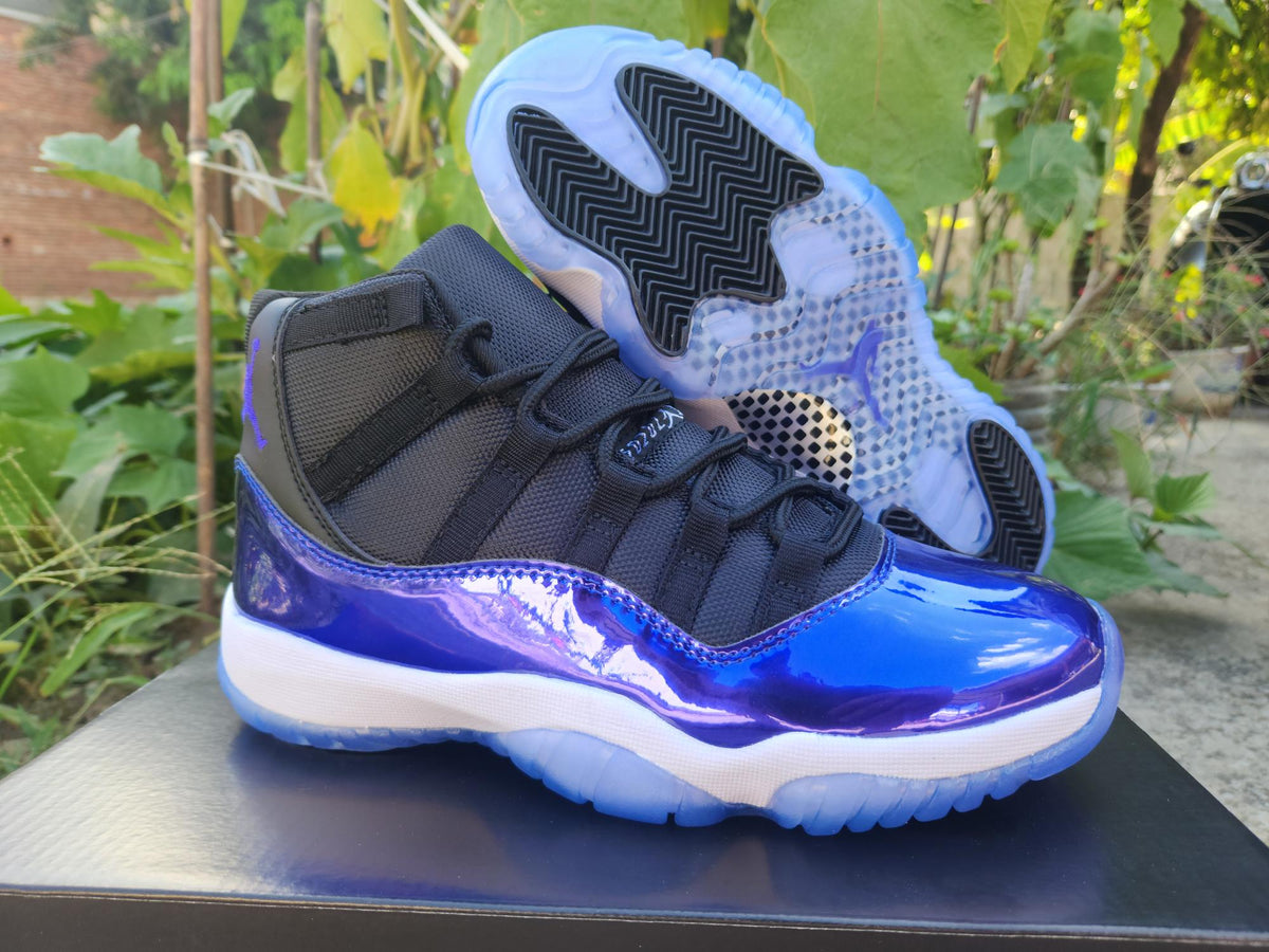 Air Jordan 11 Black and Blue Sneakers