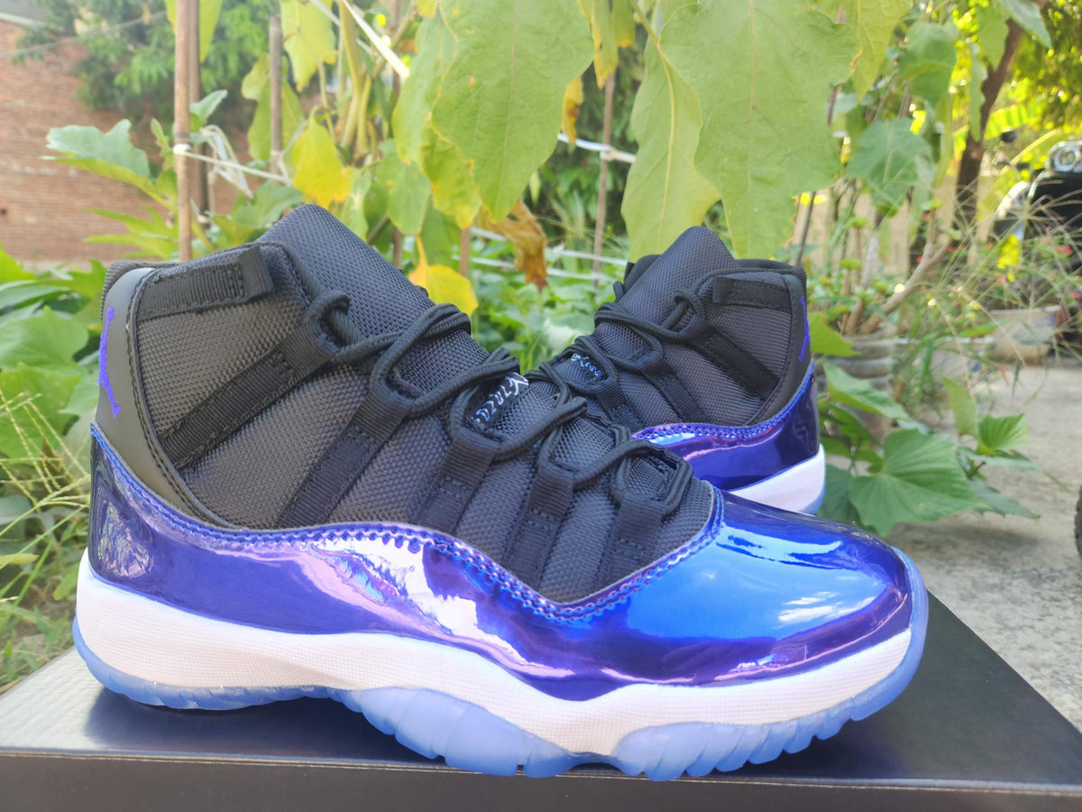 Air Jordan 11 Black and Blue Sneakers