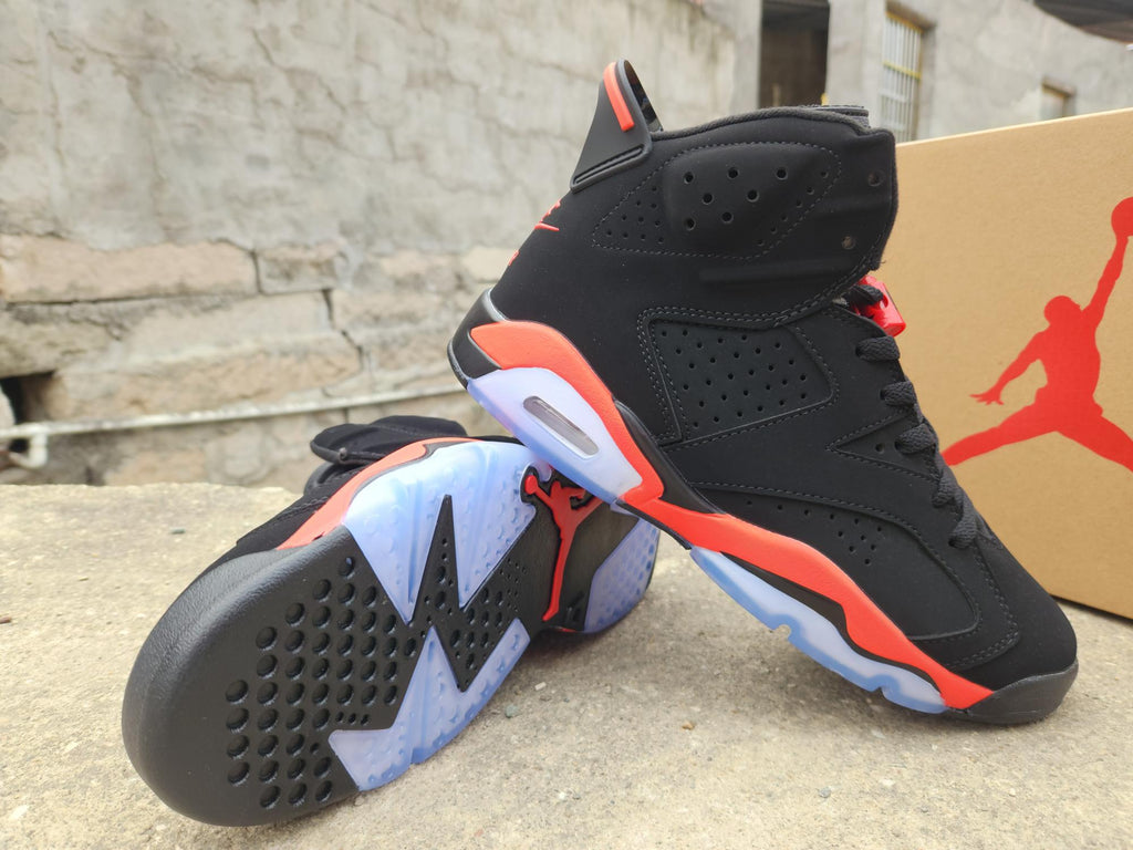 Air Jordan 6 Black-Red Shattered Sneakers