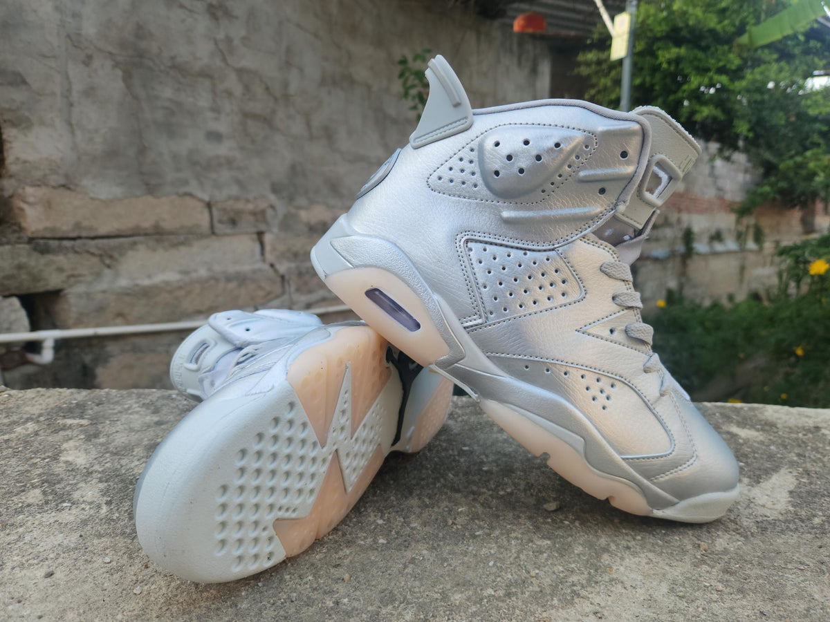 Air Jordan 6 All-Silver Sneakers