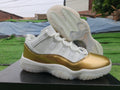 Air Jordan 11 Low White and Gold Sneakers