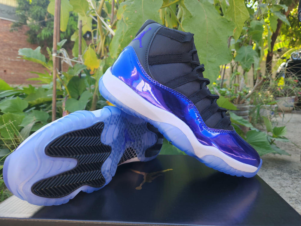 Air Jordan 11 Black and Blue Sneakers
