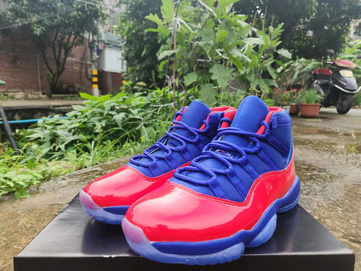 Air Jordan 11 Red-Royal Blue Sneakers