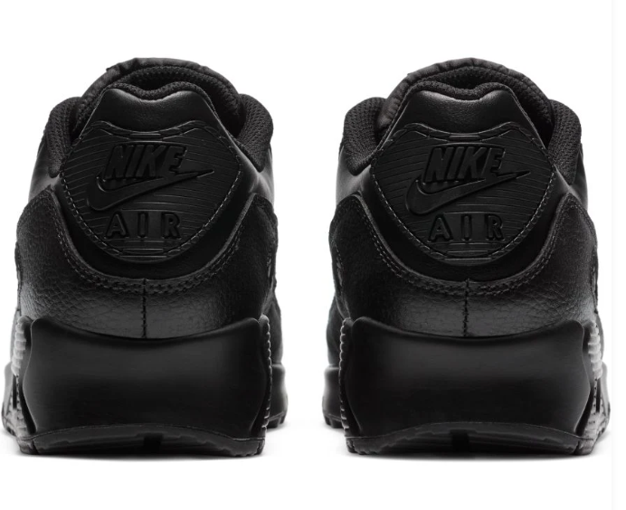 Men's Nike Air Max 90 LTR Leather - Triple Black