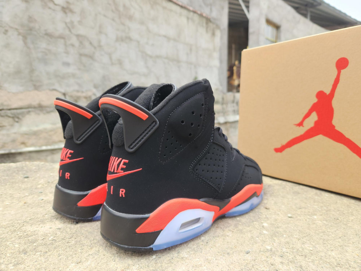 Air Jordan 6 Black-Red Shattered Sneakers