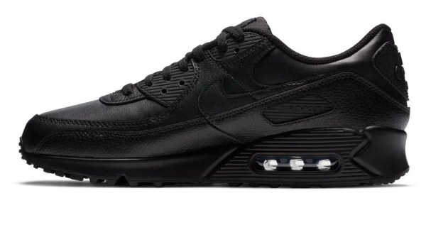 Men's Nike Air Max 90 LTR Leather - Triple Black