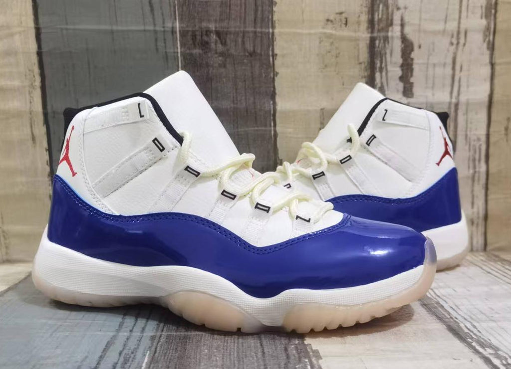 Air Jordan 11 Retro White-Blue-Red Sneakers
