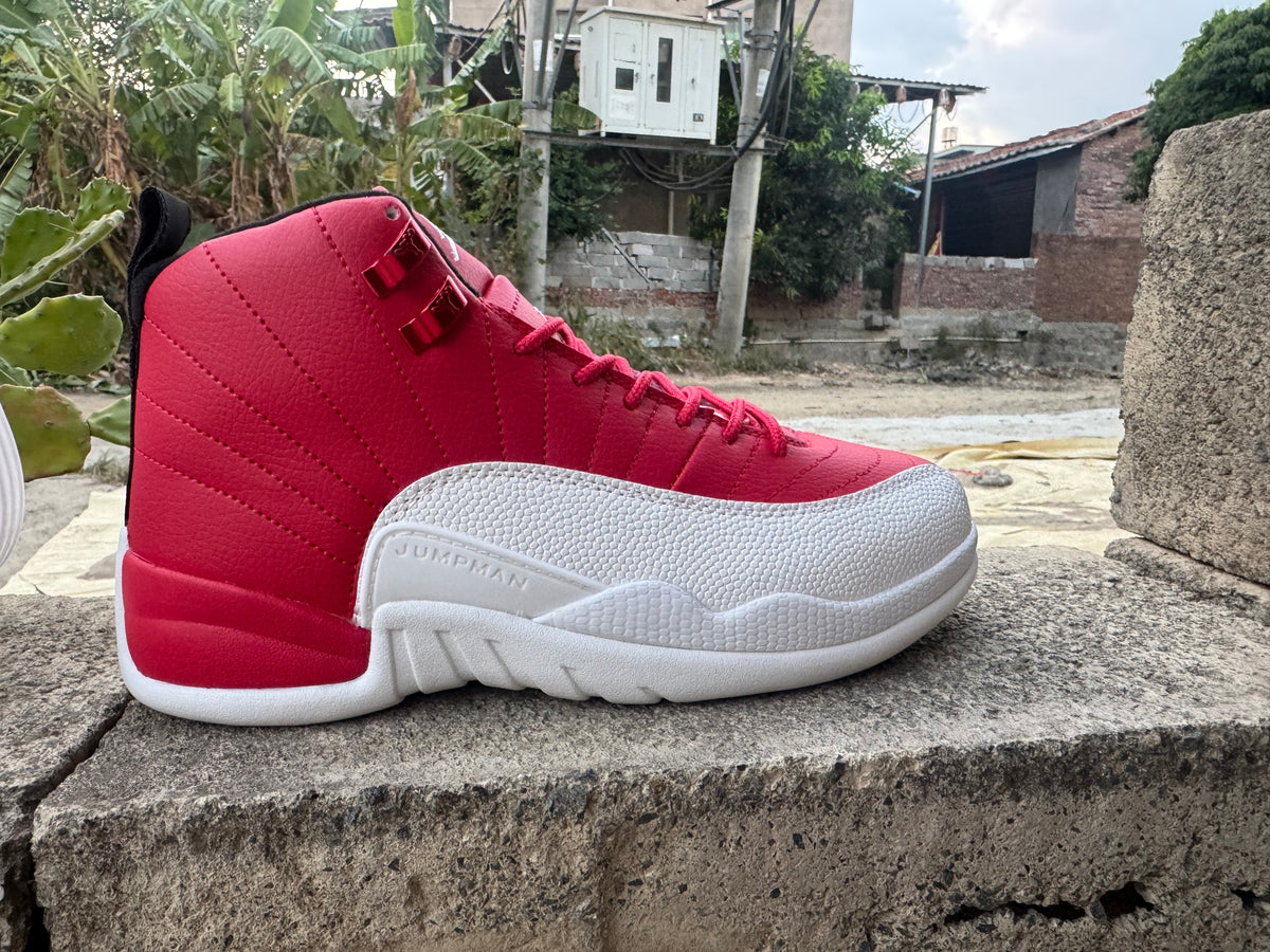Air Jordan 12 Retro White-Red Sneakers