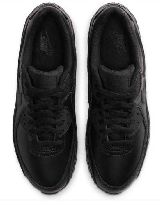 Men's Nike Air Max 90 LTR Leather - Triple Black